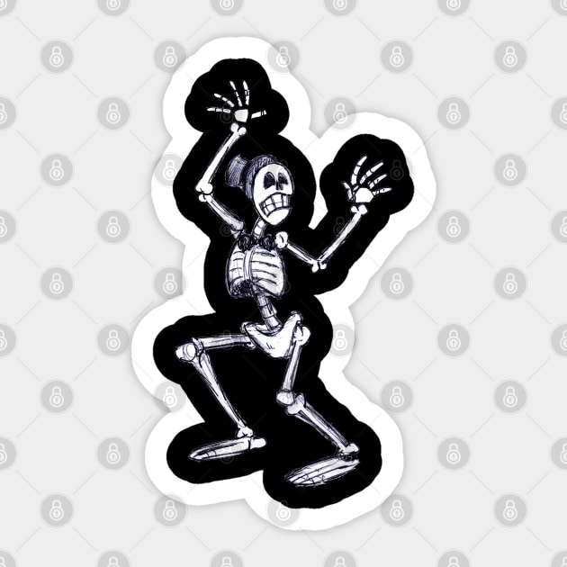 Skeleton Dance Sticker by Dynamic Designs by Wil